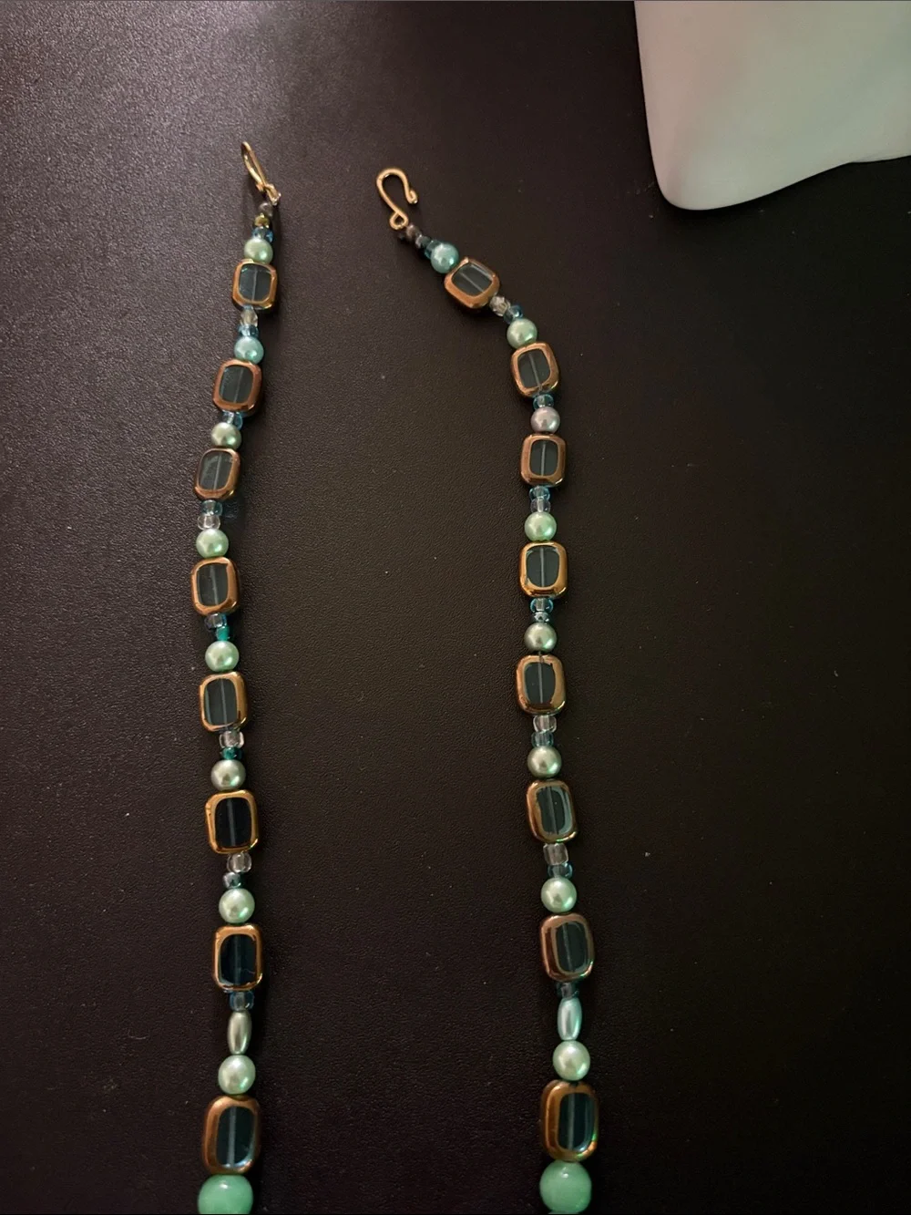 Handcrafted Blue & Green Beaded Necklace - Women Jewelry